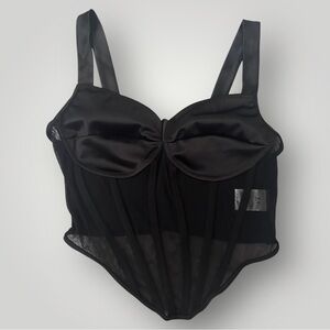 Satin & Mesh Bustier